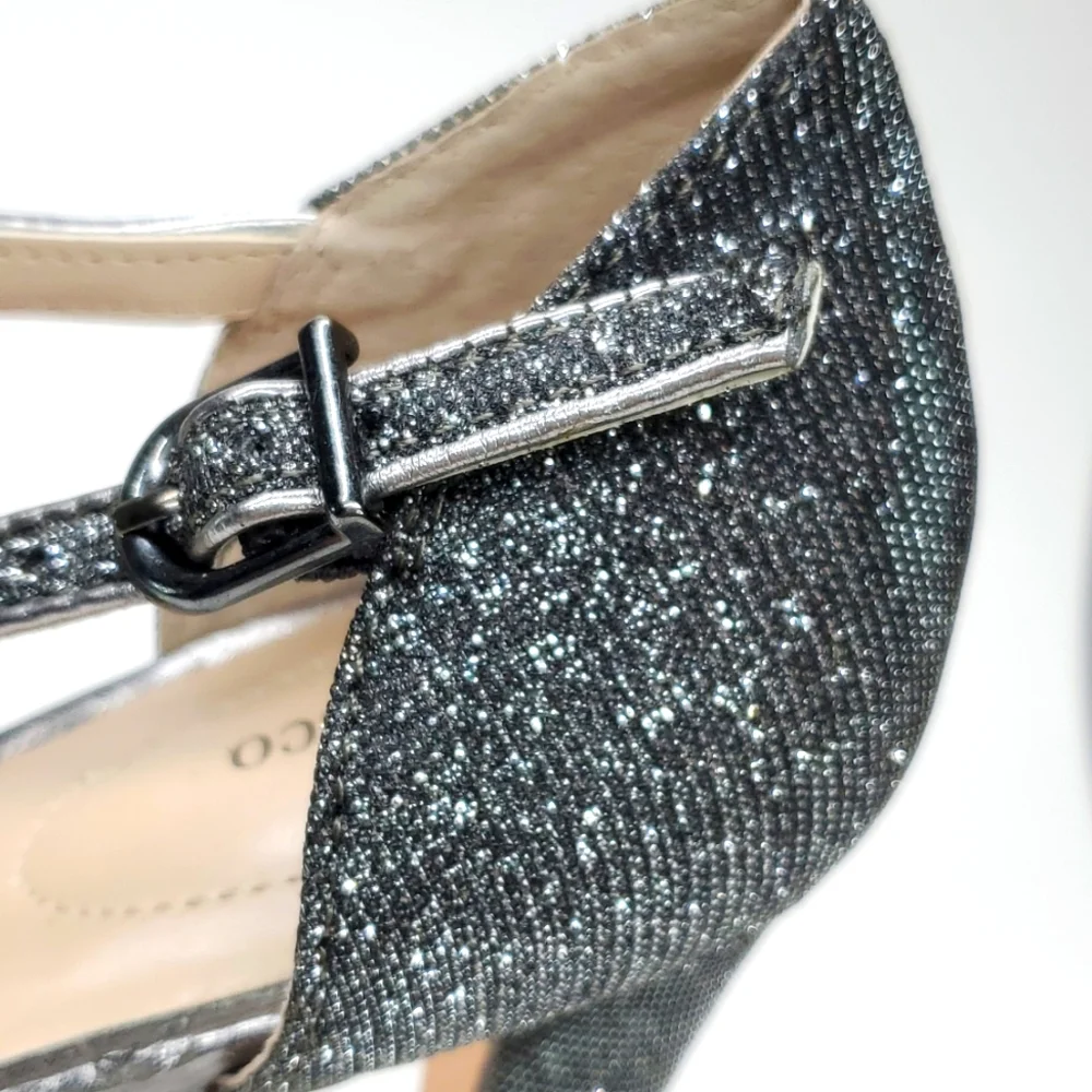 Style and Co Selinaa Silver Gray Platform Stiletto Heels 8 NWT